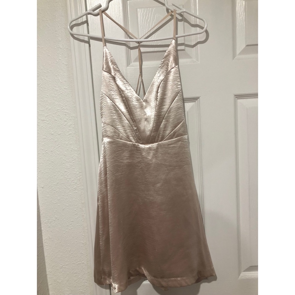 UO Kimchi Blue Tatiana Satin Fit + Flare Dress